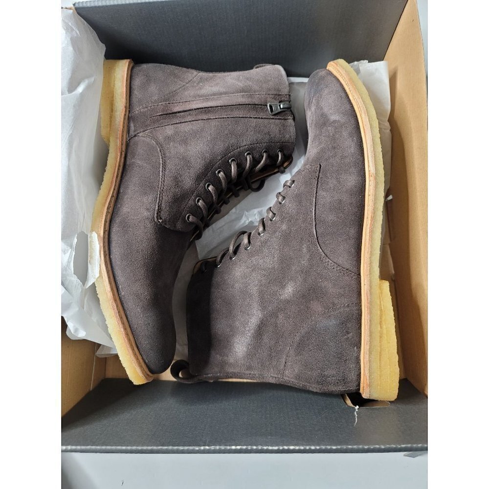 New Mens Blackstone Bitter Chocolate Boots High Top Suede Round Toe  SZ 47 - Picture 2 of 9